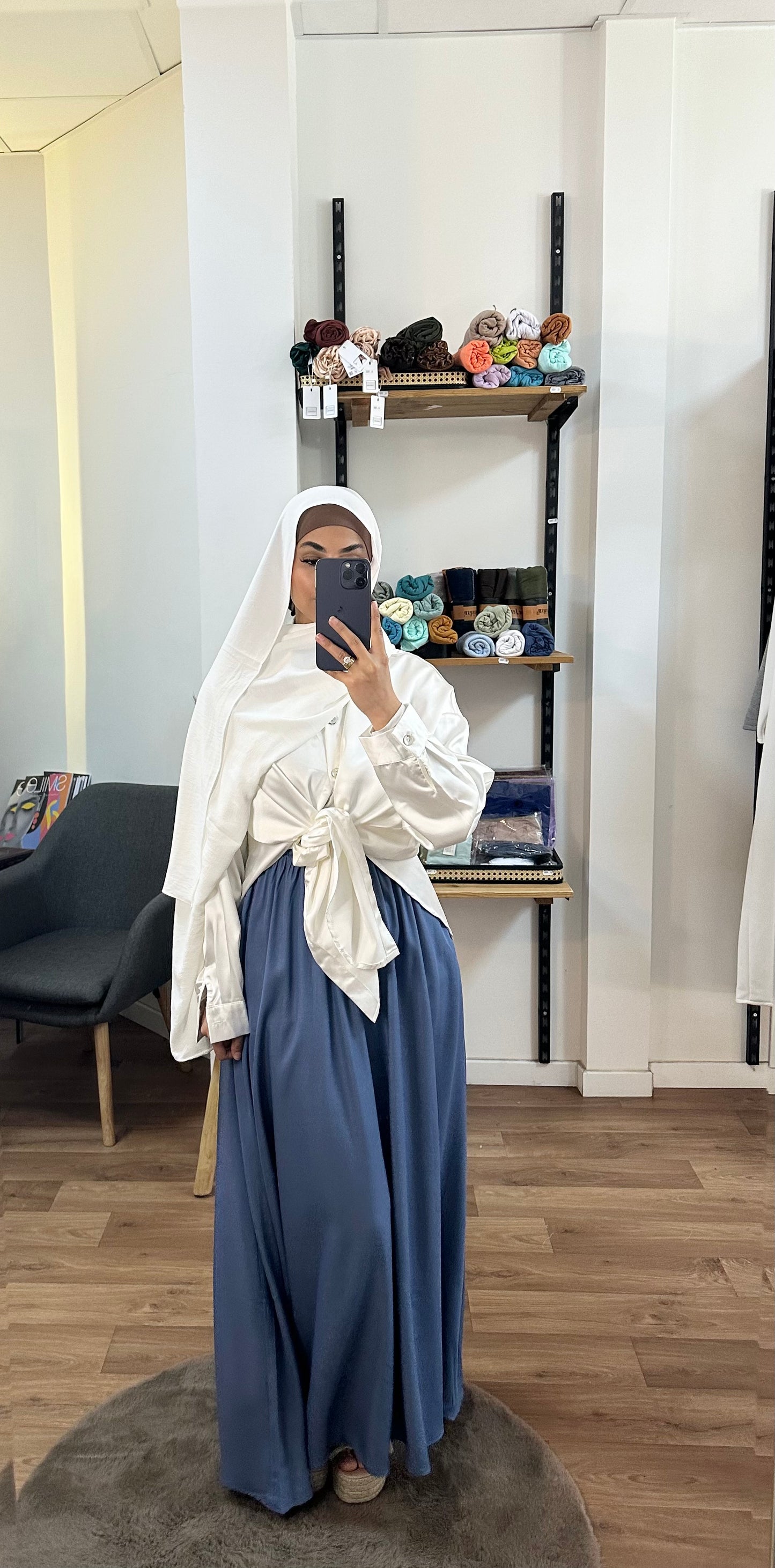 Jupe effet denim