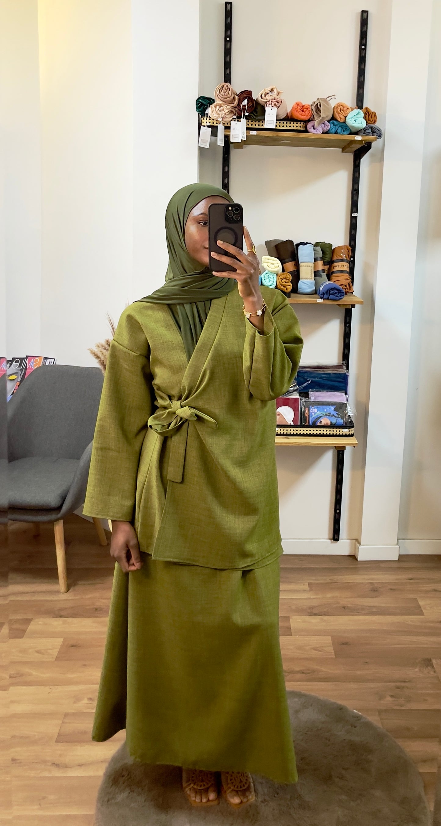 Ensemble jupe style kimono