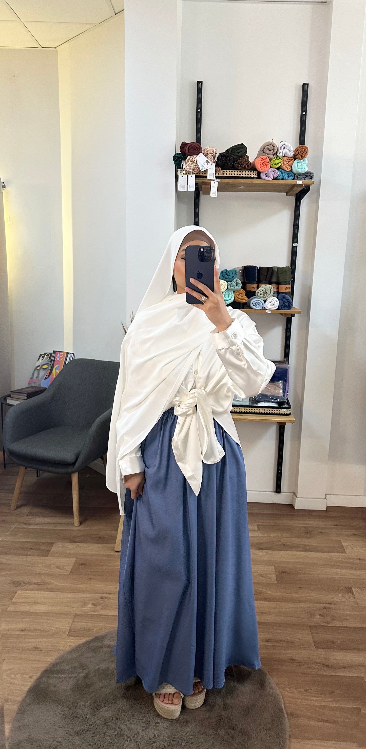Jupe effet denim