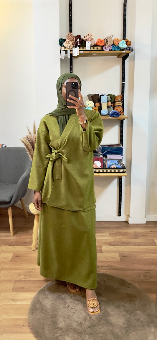 Ensemble jupe style kimono