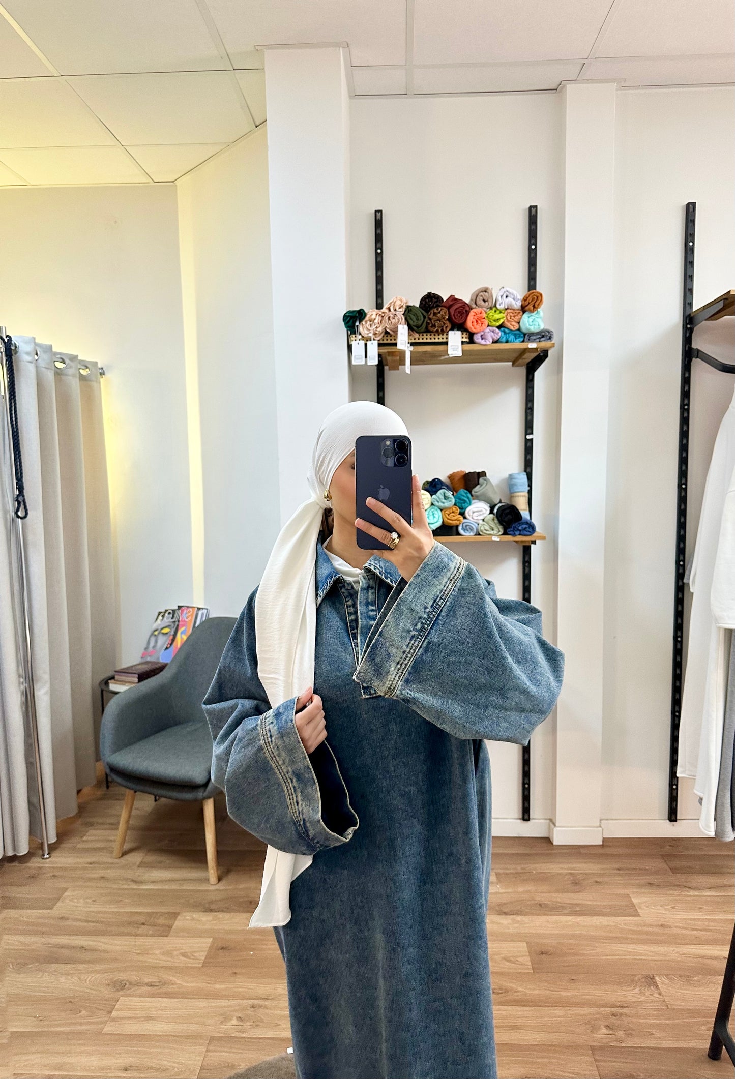 Robe denim oversize