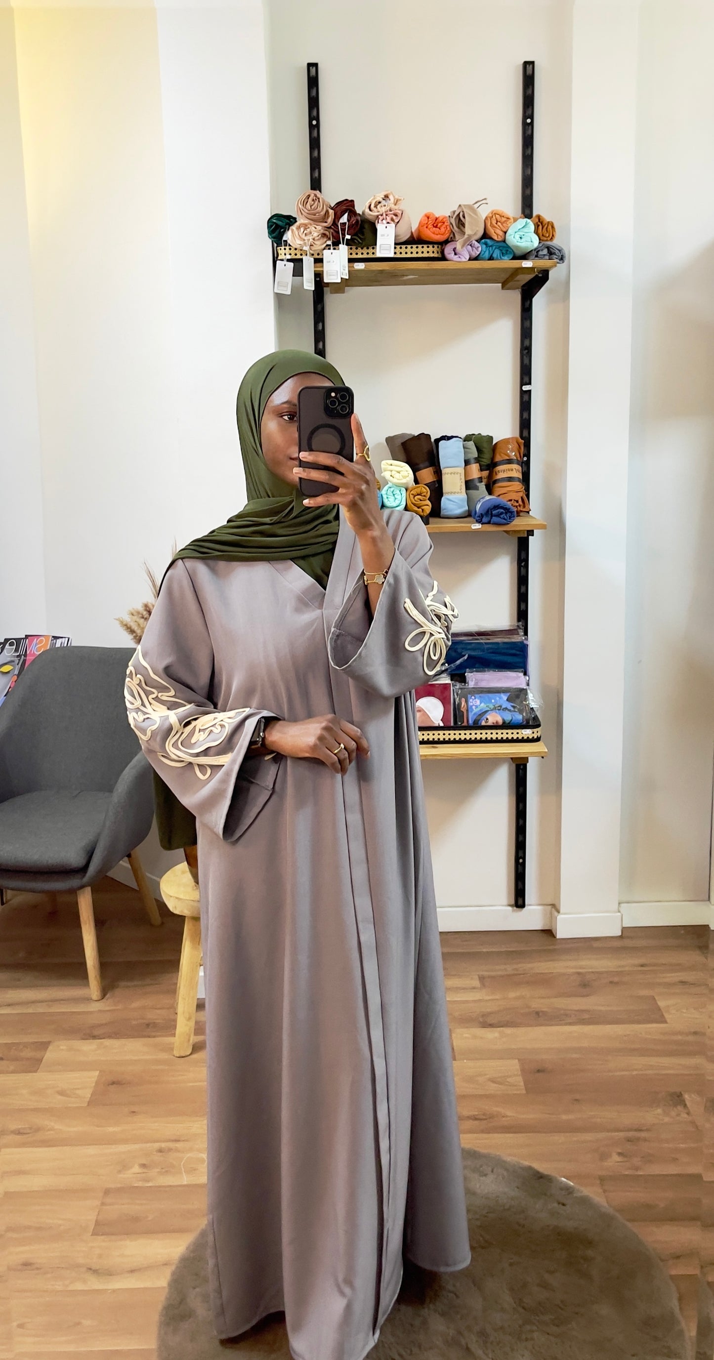 Robe manche texturée