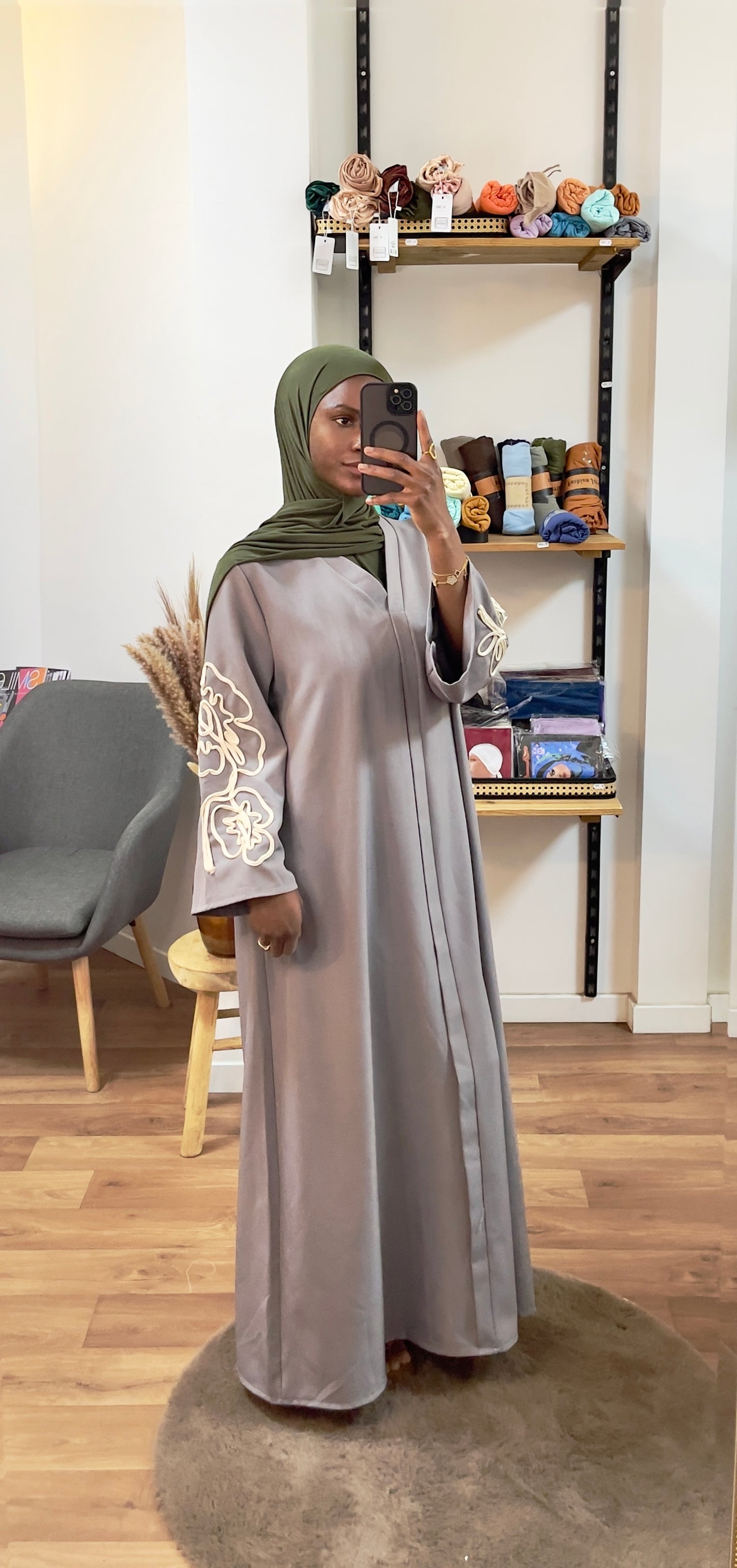 Robe manche texturée