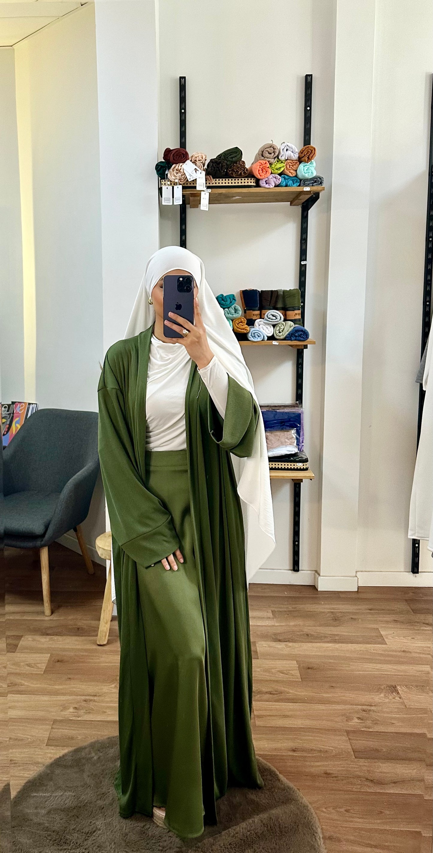 Gilet texturé vert