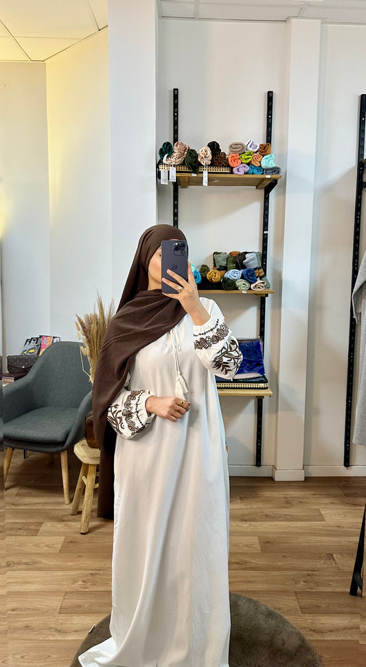 Robe manche fleurie