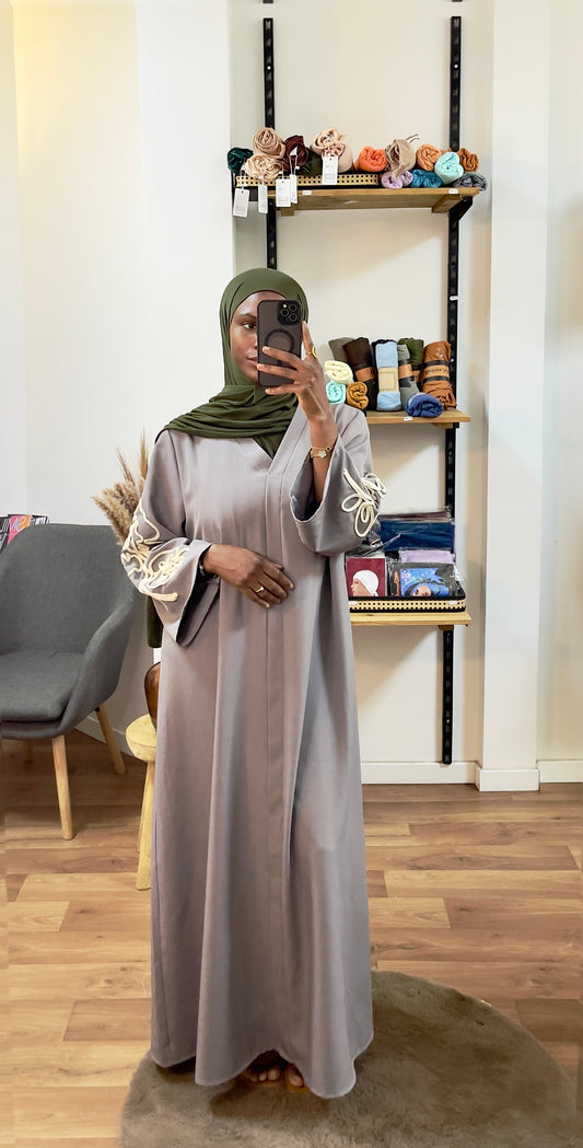 Robe manche texturée