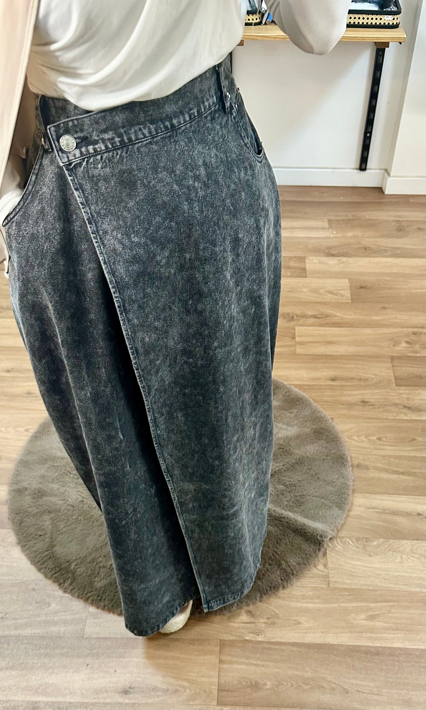 Jupe denim portefeuille