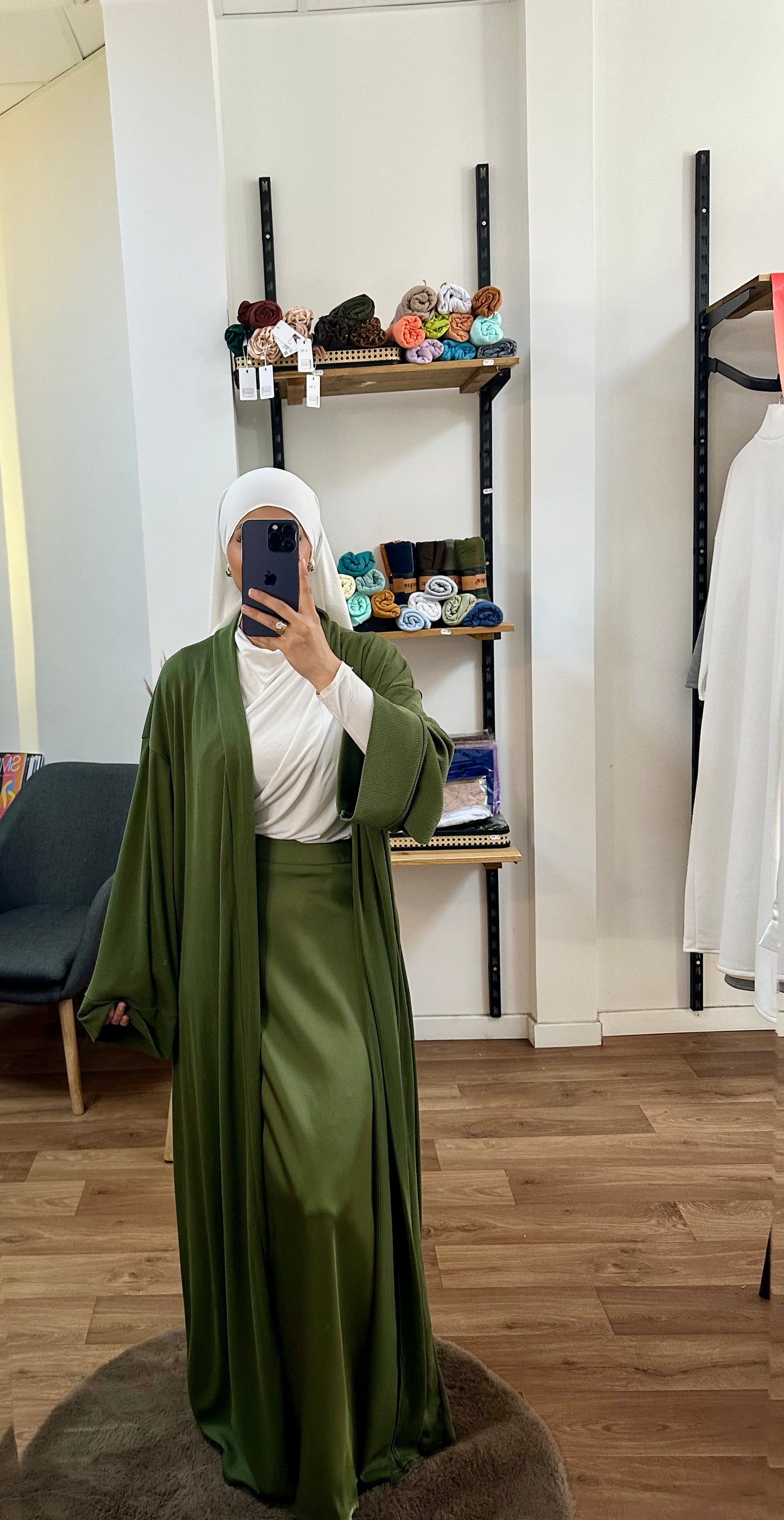 Gilet texturé vert