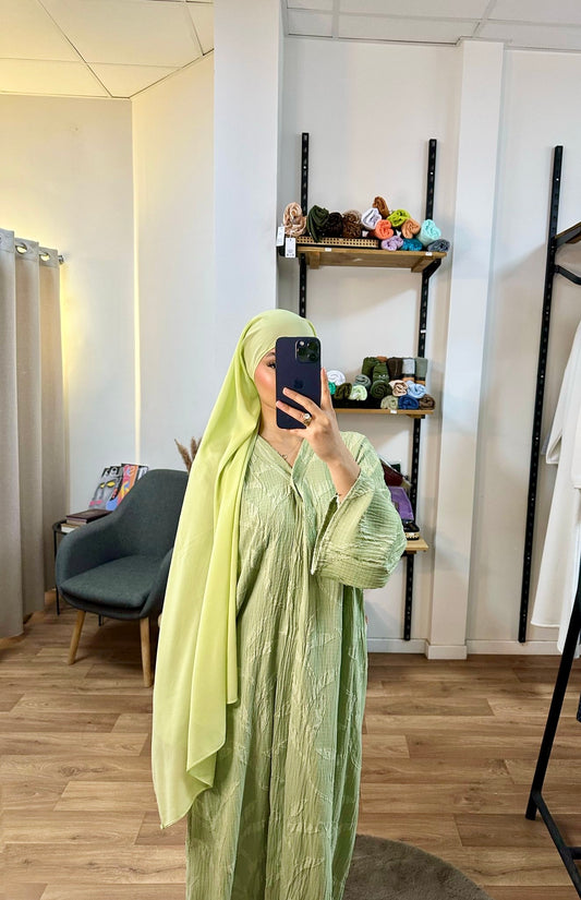 Abaya fleurie texturée