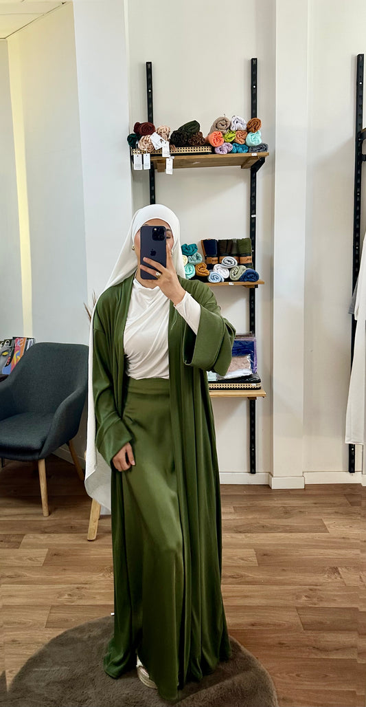 Gilet texturé vert
