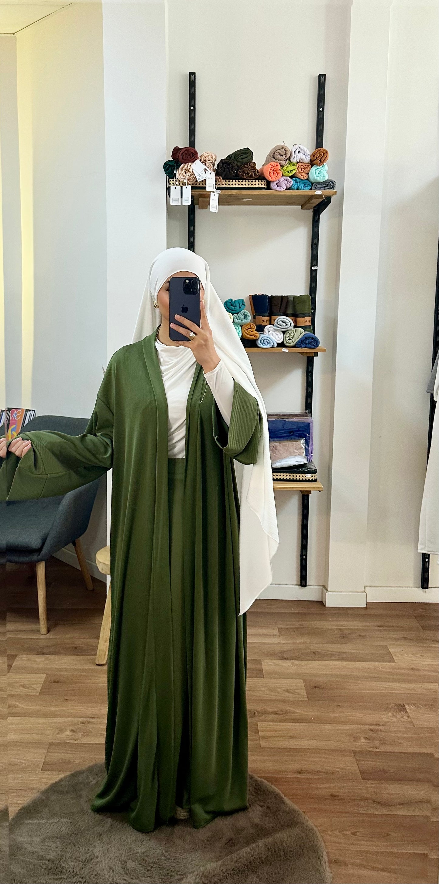 Gilet texturé vert