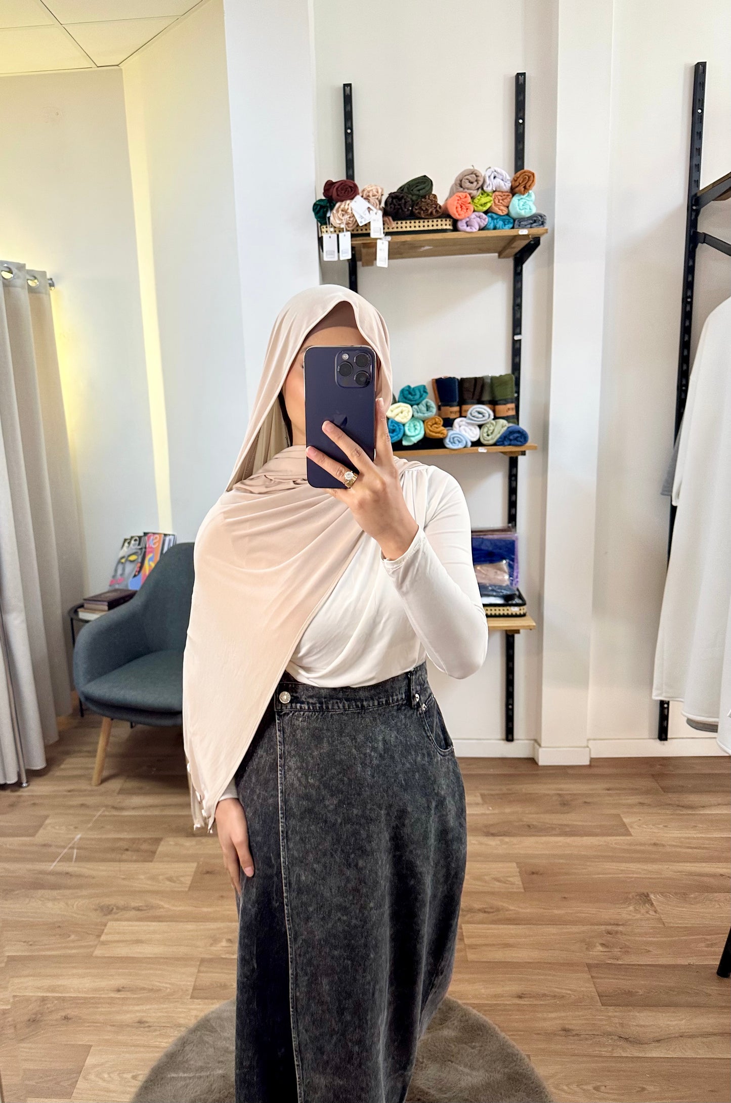 Jupe denim portefeuille
