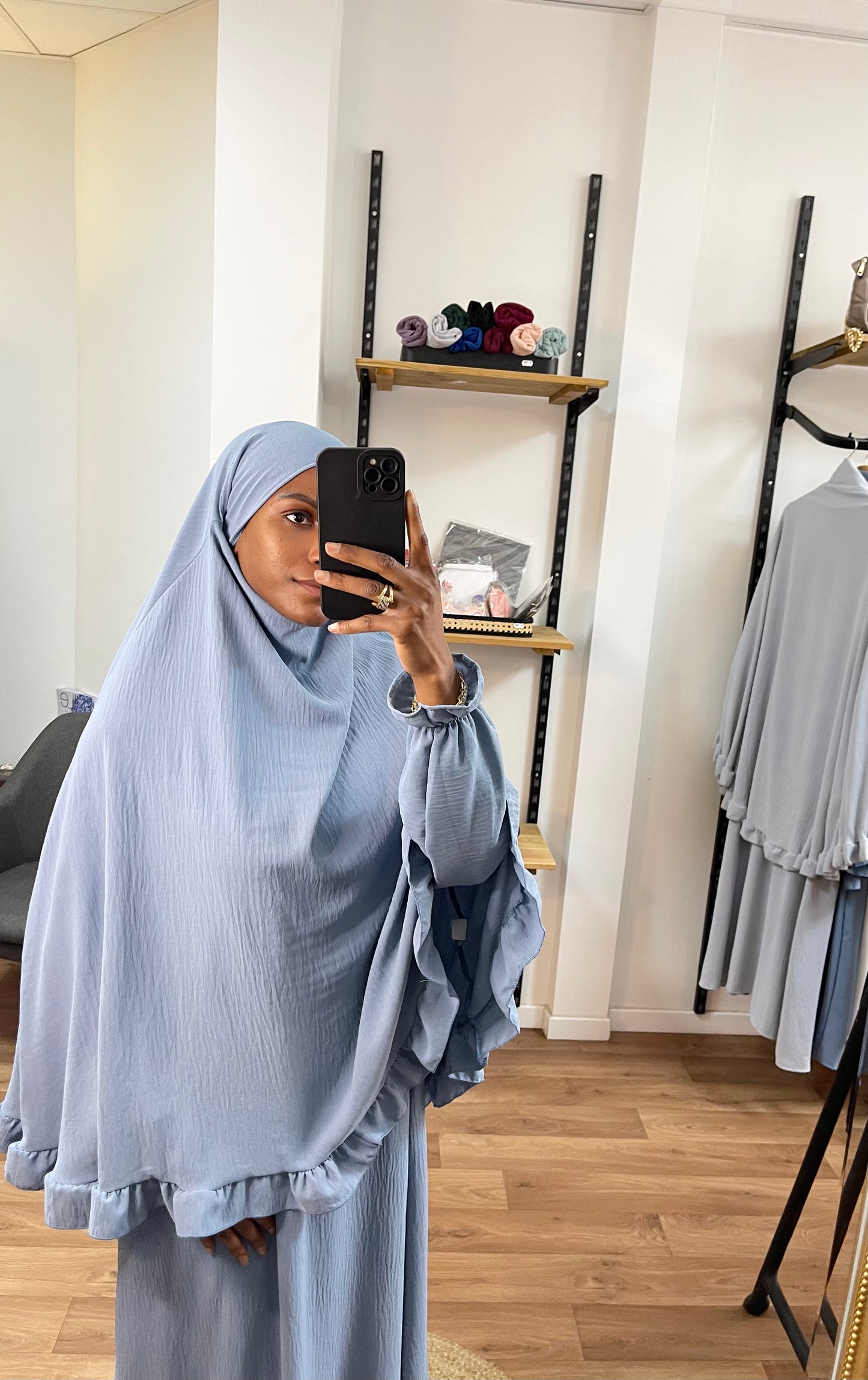 Ensemble Abaya & khimar ondulé jazz